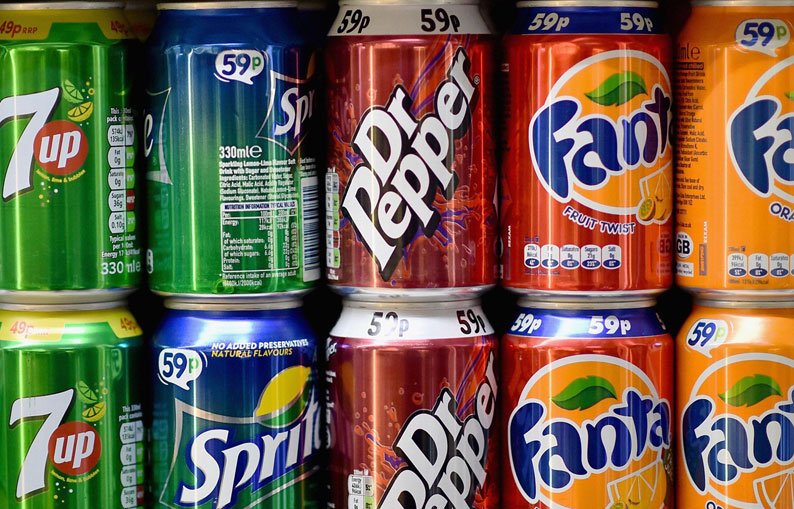 Assorted soft drinks