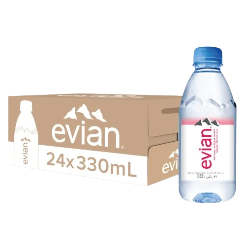 Evian 330 ml bottle case product photo