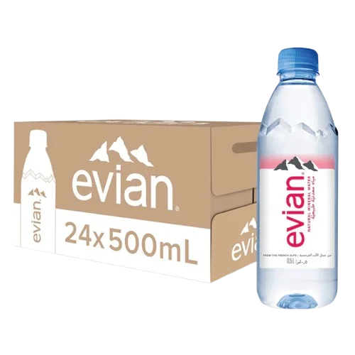 Evian supplier Europe 3 Evian 500 ml bottle case