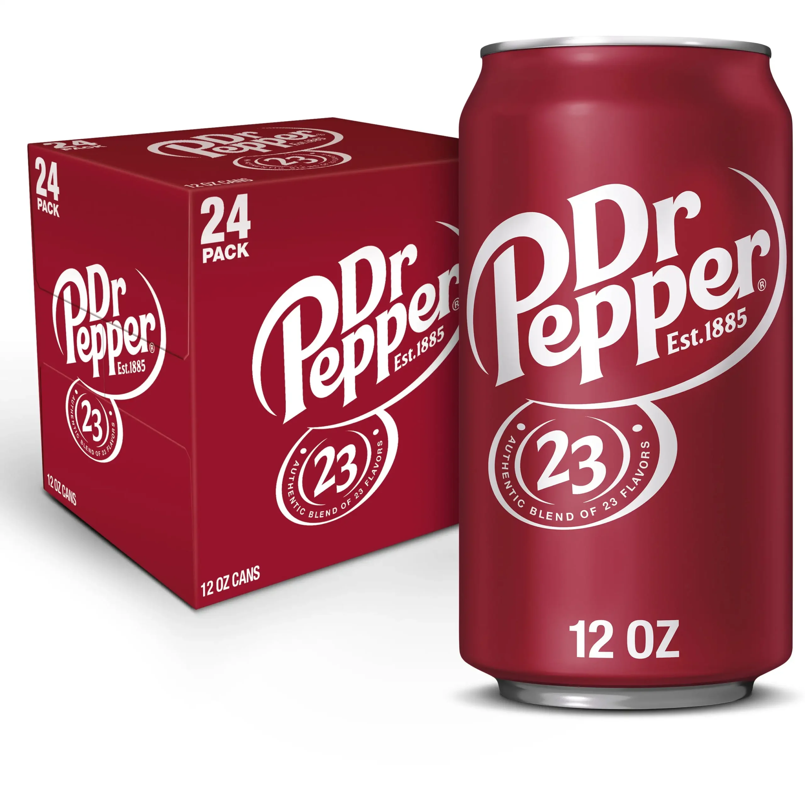 Dr Pepper supplier Europe 5 Dr Pepper Original can and case presentation labelled 12 fl oz